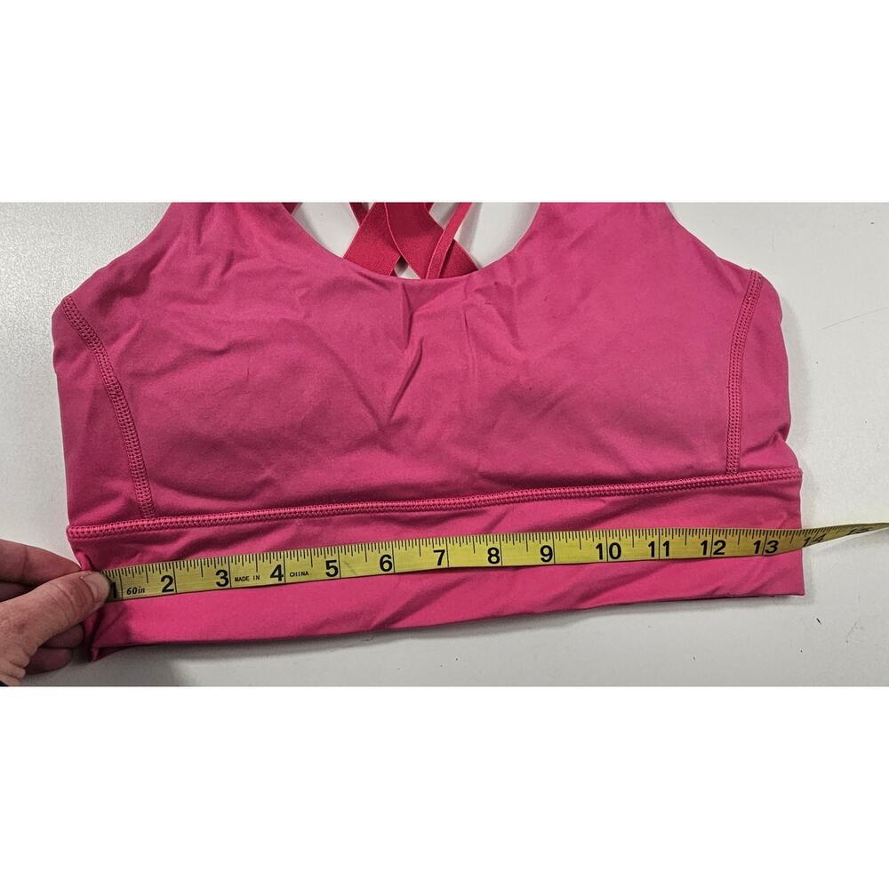 Hot pink padded balance athlwtics aura strappy sports bra full coverage sport M - Picture 7 of 12